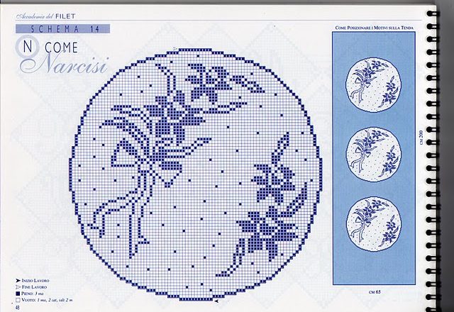 Round narcissus doily filet