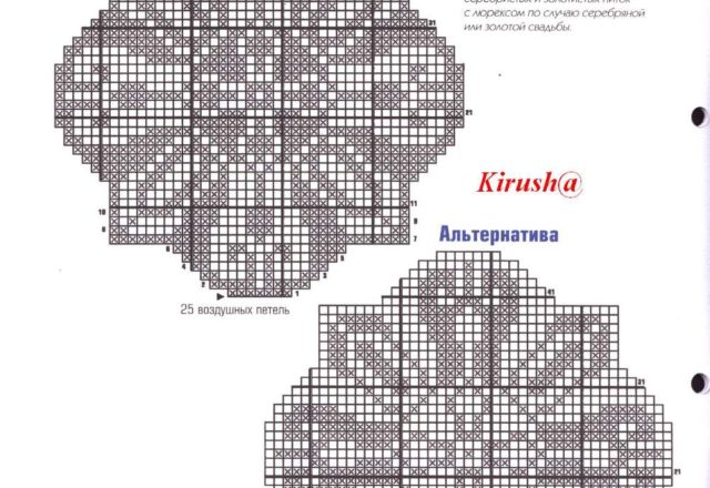 Round pointed filet doily free design pattern download