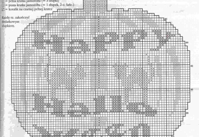 Round pumpkins doily filet