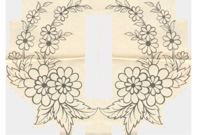 Round with flowers free hand embroidery designs patterns