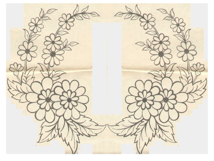 Round with flowers free hand embroidery designs patterns