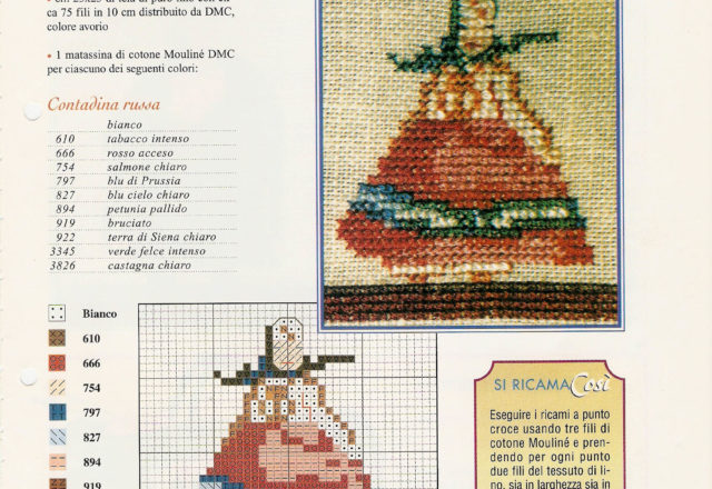 Russian lady Dutch lady and Spanish lady cross stitch patterns (2)
