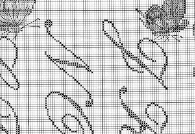 Sampler Cross stitch letters cursive and butterflies (3)