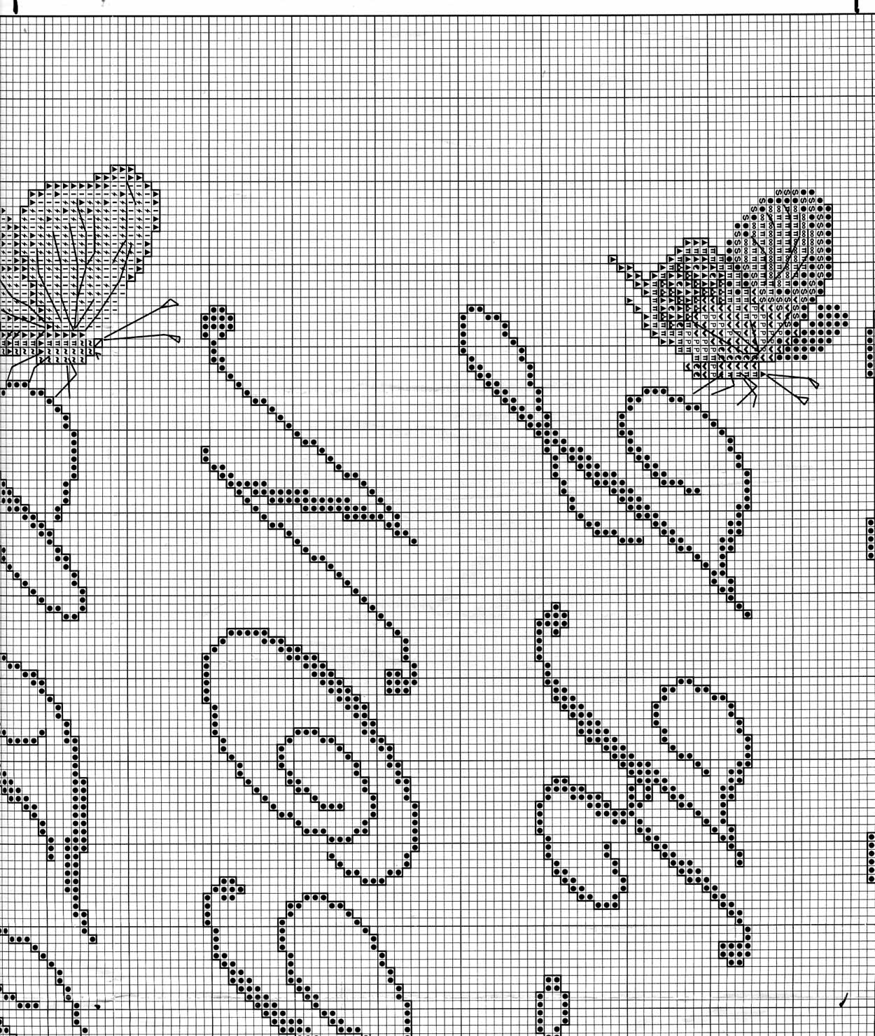 Sampler Cross stitch letters cursive and butterflies (3)