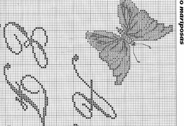 Sampler Cross stitch letters cursive and butterflies (4)