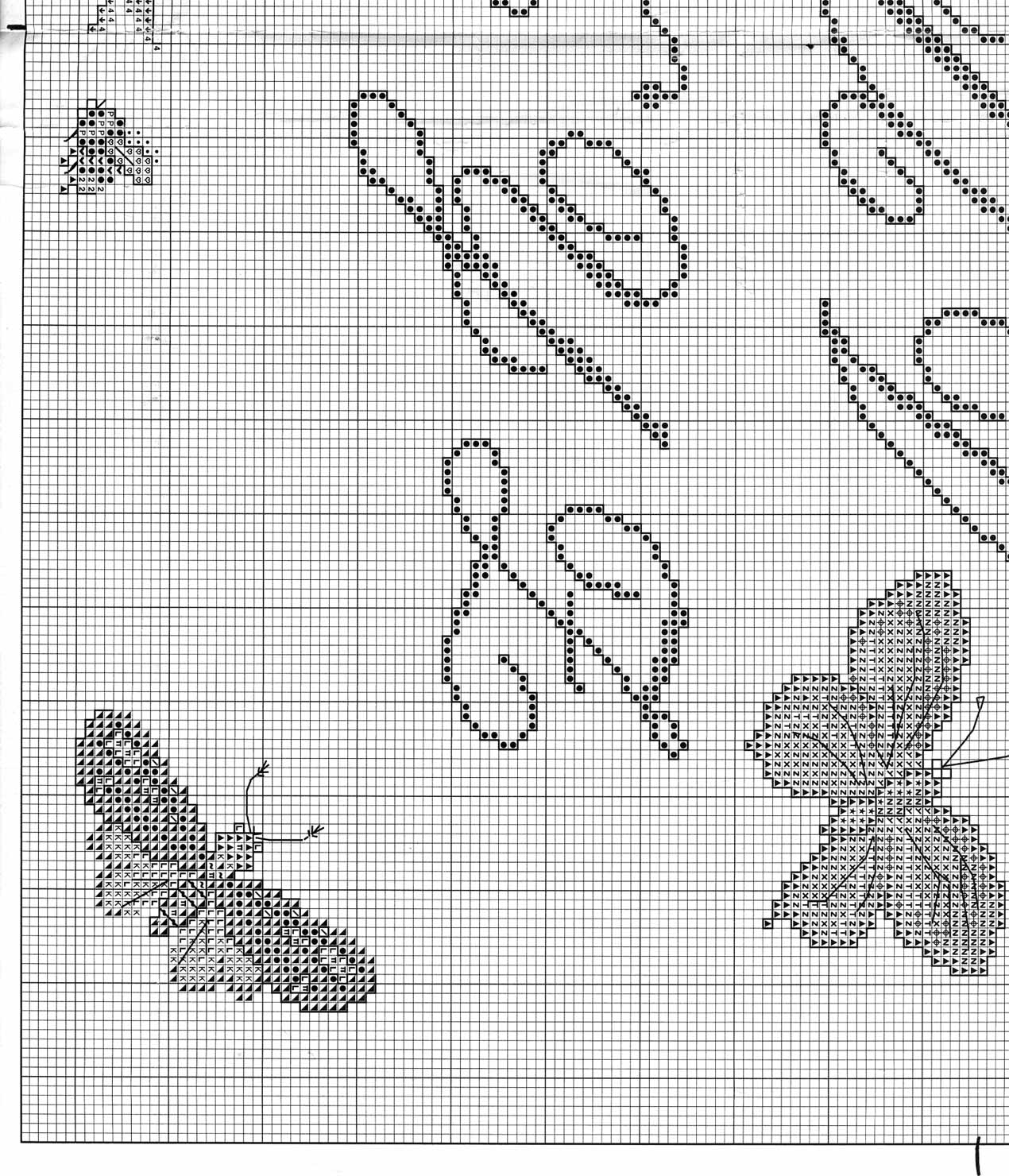 Sampler Cross stitch letters cursive and butterflies (5)