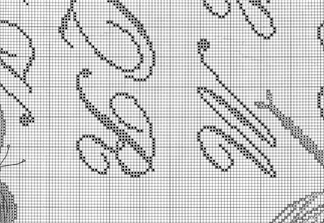Sampler Cross stitch letters cursive and butterflies (6)