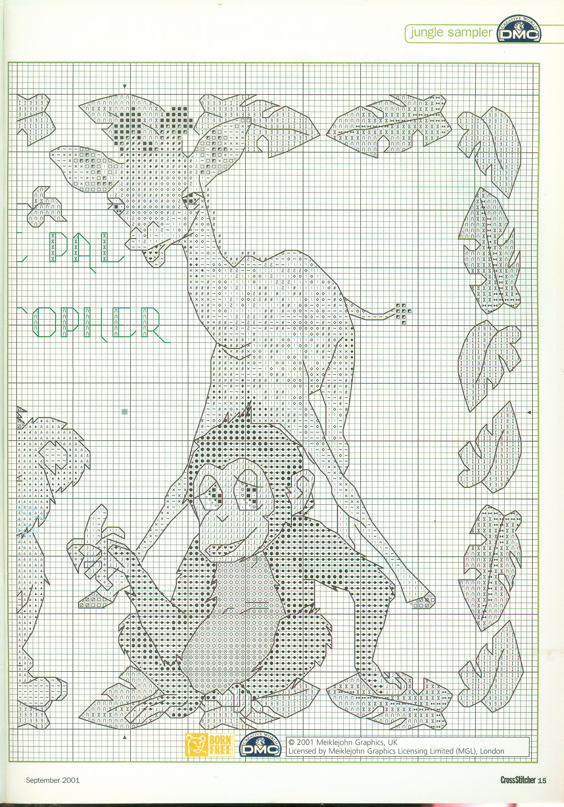 Sampler Cross stitch the jungle (3)