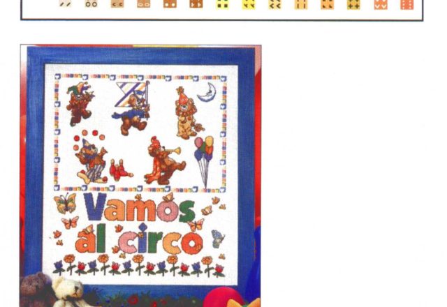 Sampler cross stitch with teddy bears circus (11)