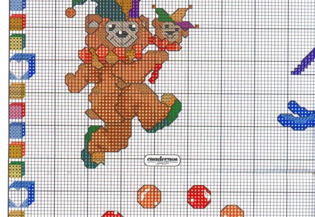 Sampler cross stitch with teddy bears circus (2)