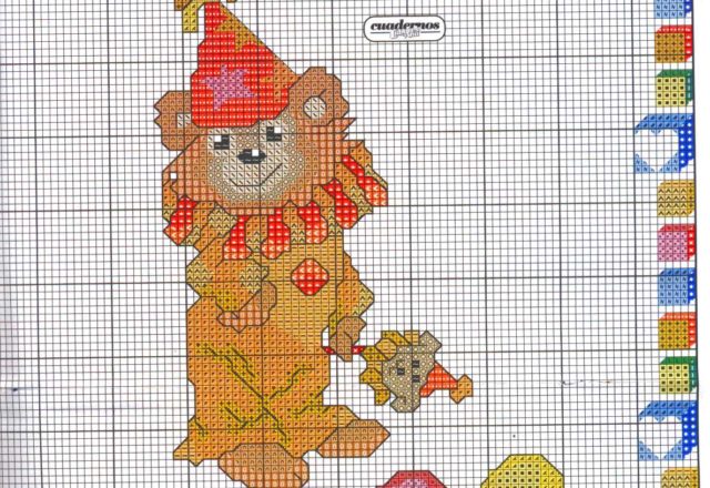 Sampler cross stitch with teddy bears circus (4)