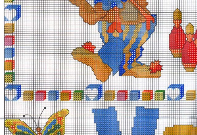 Sampler cross stitch with teddy bears circus (5)