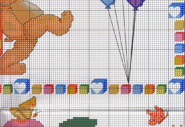 Sampler cross stitch with teddy bears circus (7)
