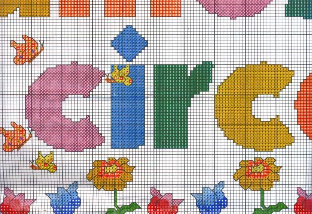 Sampler cross stitch with teddy bears circus (9)