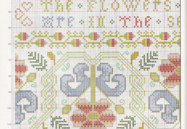Sampler floral cross stitch (4)