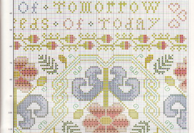Sampler floral cross stitch (5)