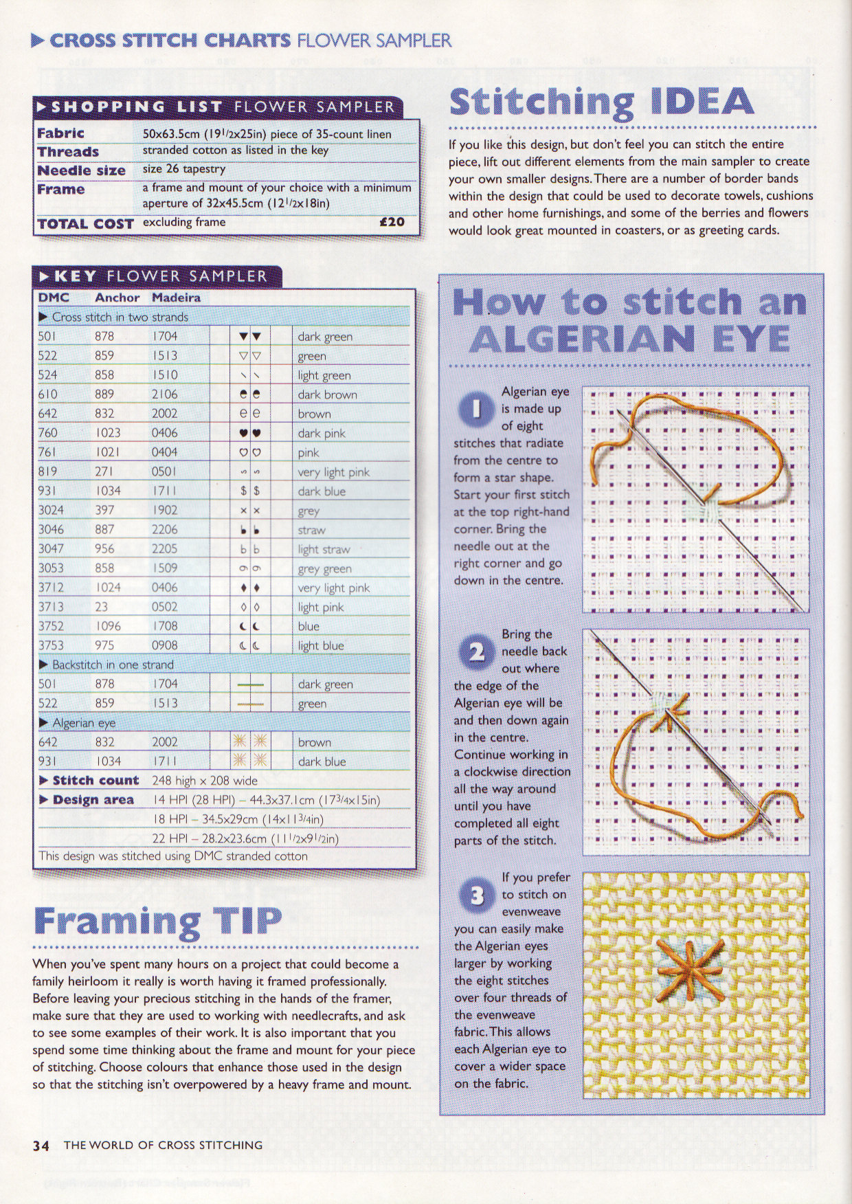 Sampler floral cross stitch (6)