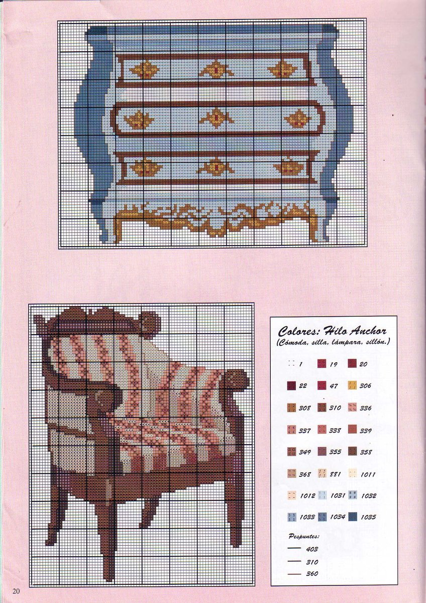 Sampler picture with red letters and objects home (5)