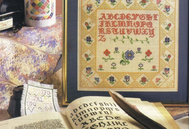 Sampler with floral pattern (1)