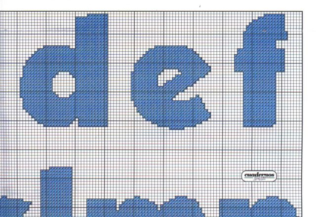 Sampler with teddy bears with letters from J to Q (10)