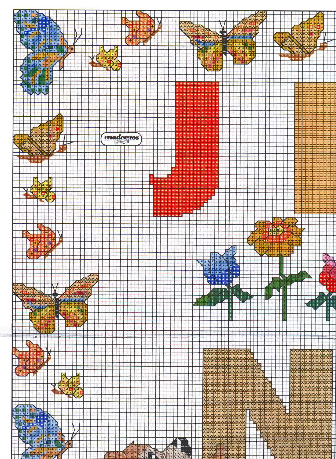 Sampler with teddy bears with letters from J to Q (2)