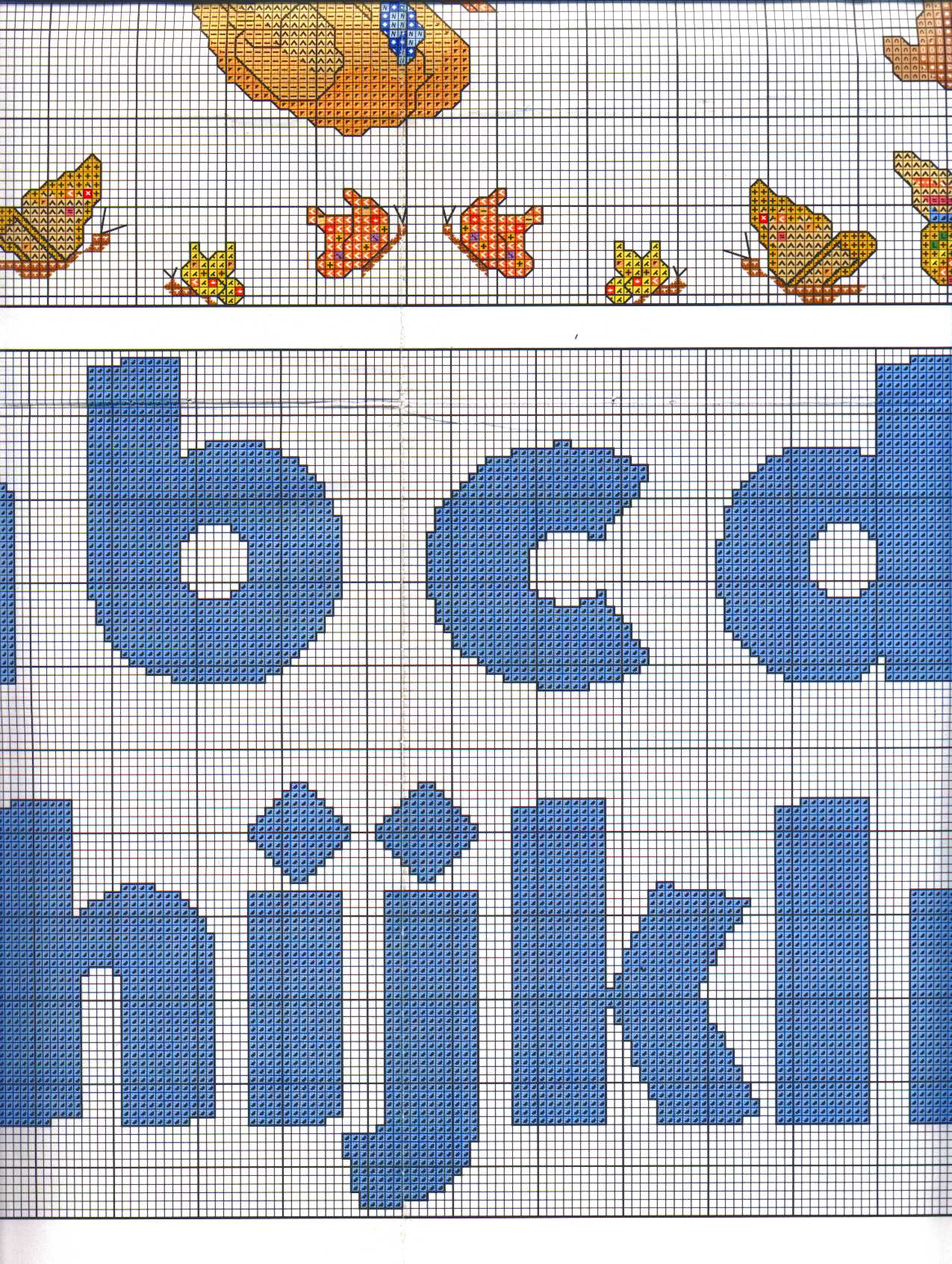 Sampler with teddy bears with letters from J to Q (9)