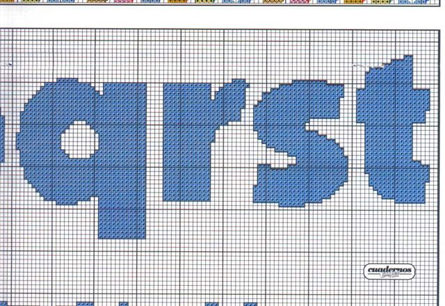 Sampler with teddy bears with letters from R to Z (10)