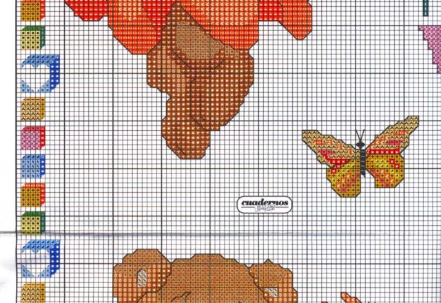 Sampler with teddy bears with letters from R to Z (5)