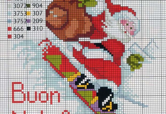 Santa Claus makes snowboarding