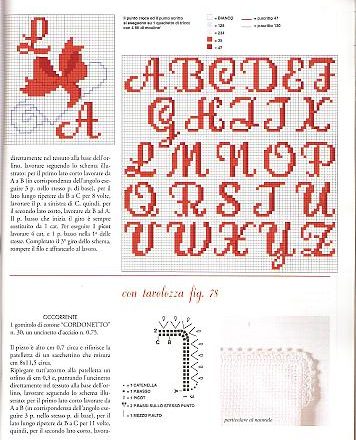 Scroll with alphabet cross stitch pattern (2)