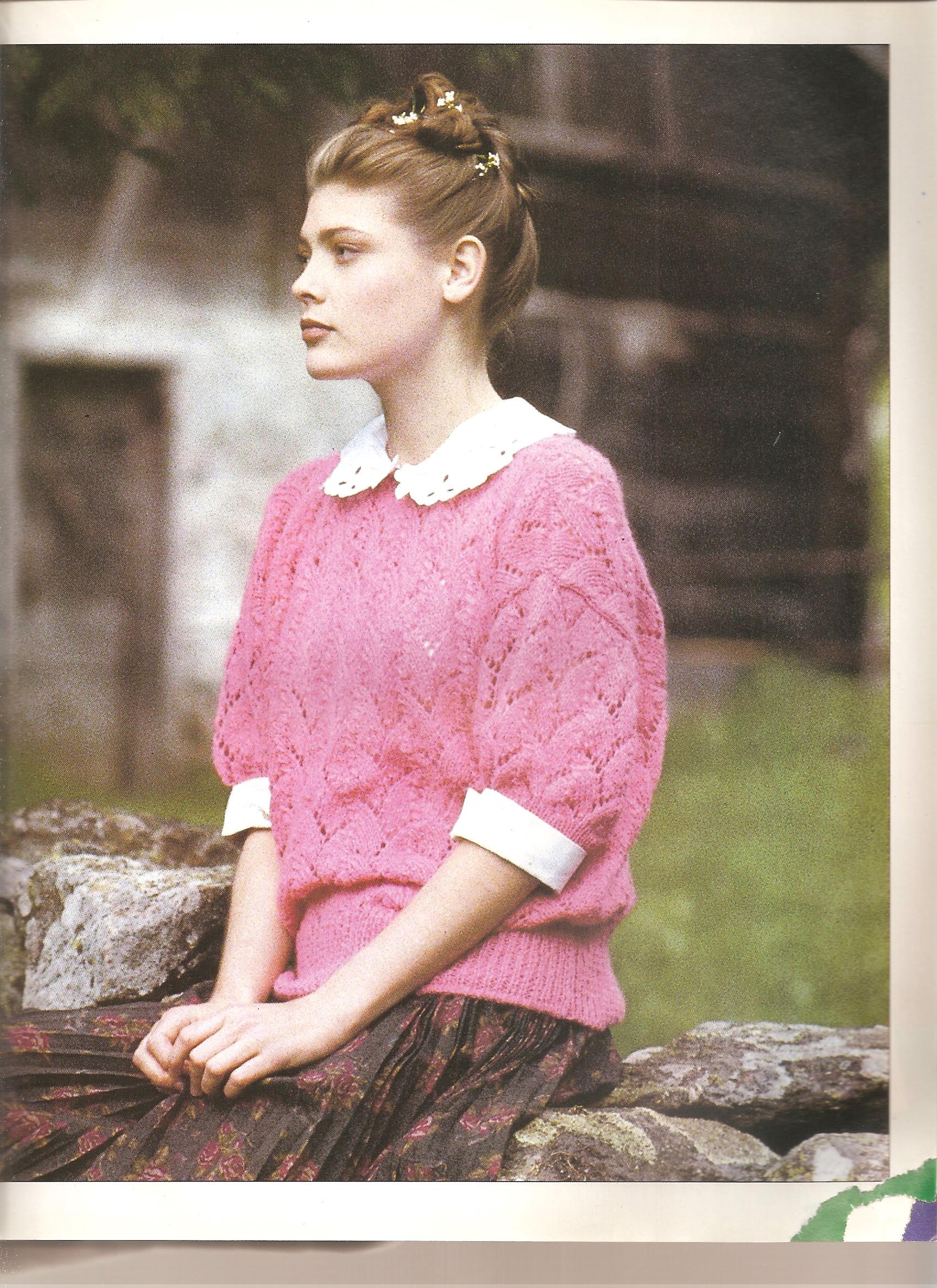 Short sleeve shirt for women knitting pattern (2)
