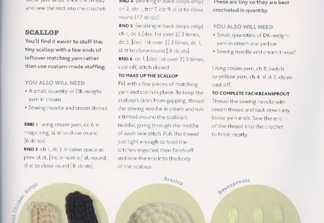 Shrimp eggs and bacon amigurumi pattern (1)