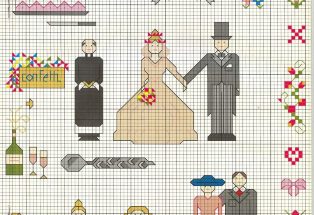 Silver anniversary cross stitch pattern (2)