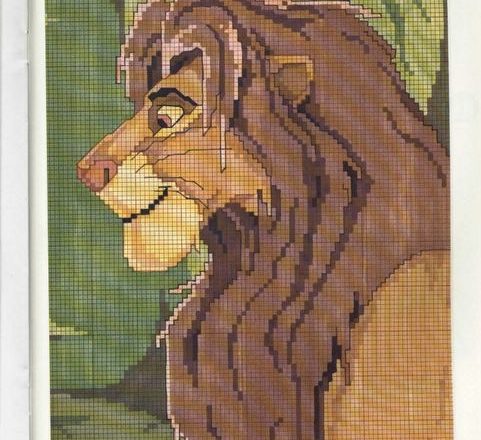 Simba and Nala cross stitch pattern (2)
