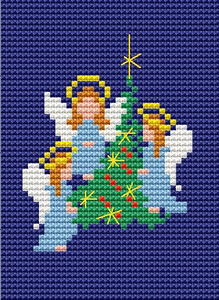 Simple angels cross stitch pattern (1)