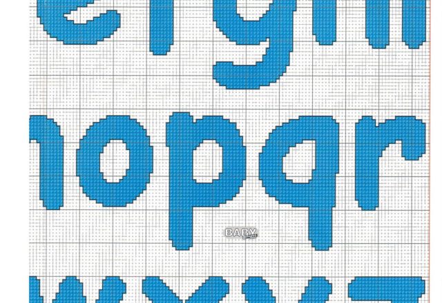 Simple blue cross stitch alphabet (2)