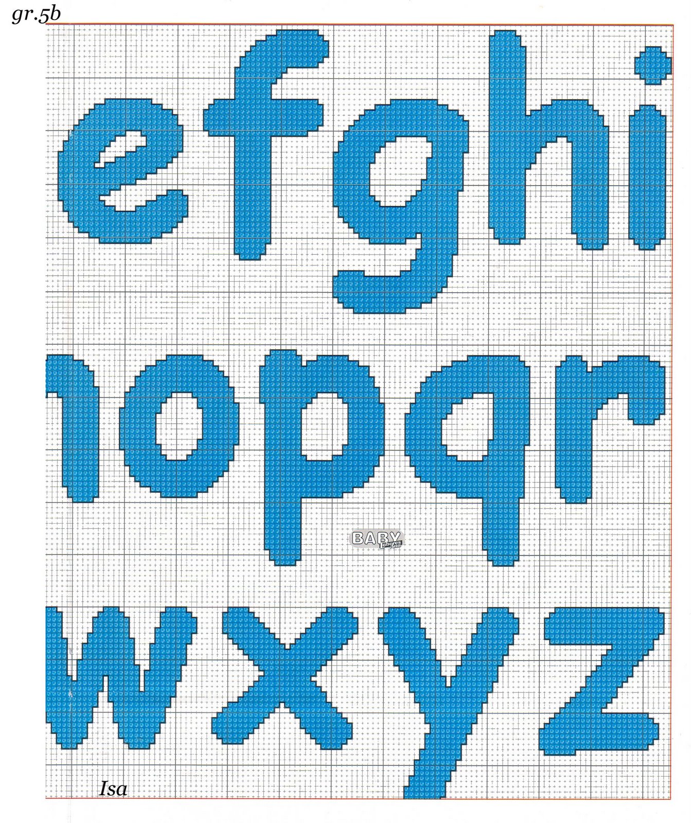 Simple blue cross stitch alphabet (2)