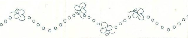 Simple border with small leaves hand embroidery design