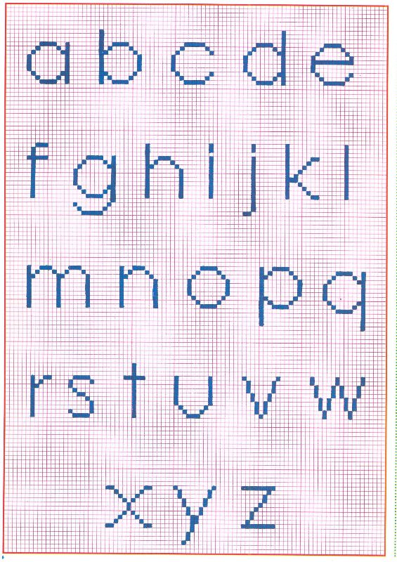 Simple light blue alphabet
