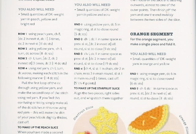 Slice of fruits amigurumni pattern