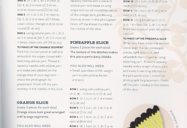 Slice of pineapple amigurumi pattern