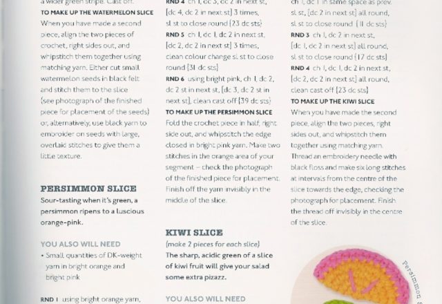 Slices of watermelon amigurumi pattern (2)