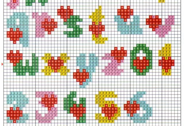 Small alphabet with hearts (2)