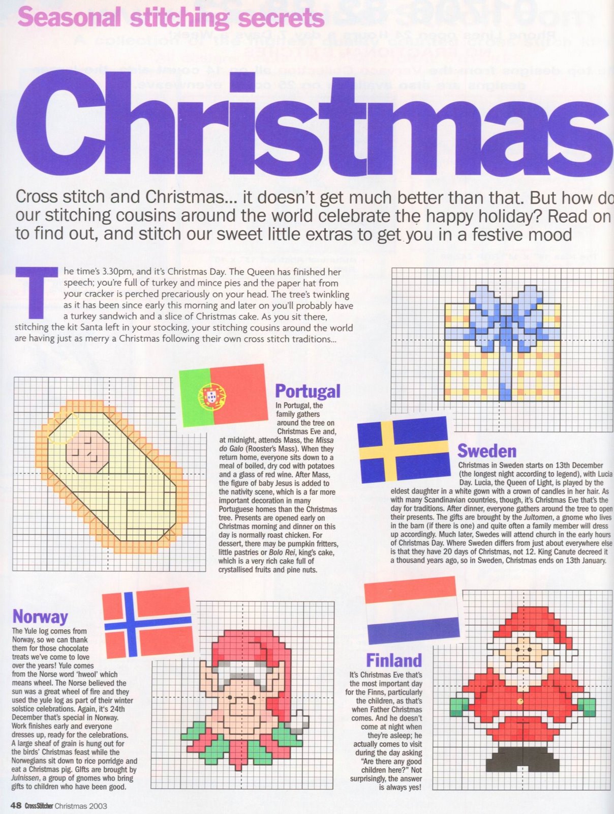 Small and simple Christmas cross stitch patterns (1)