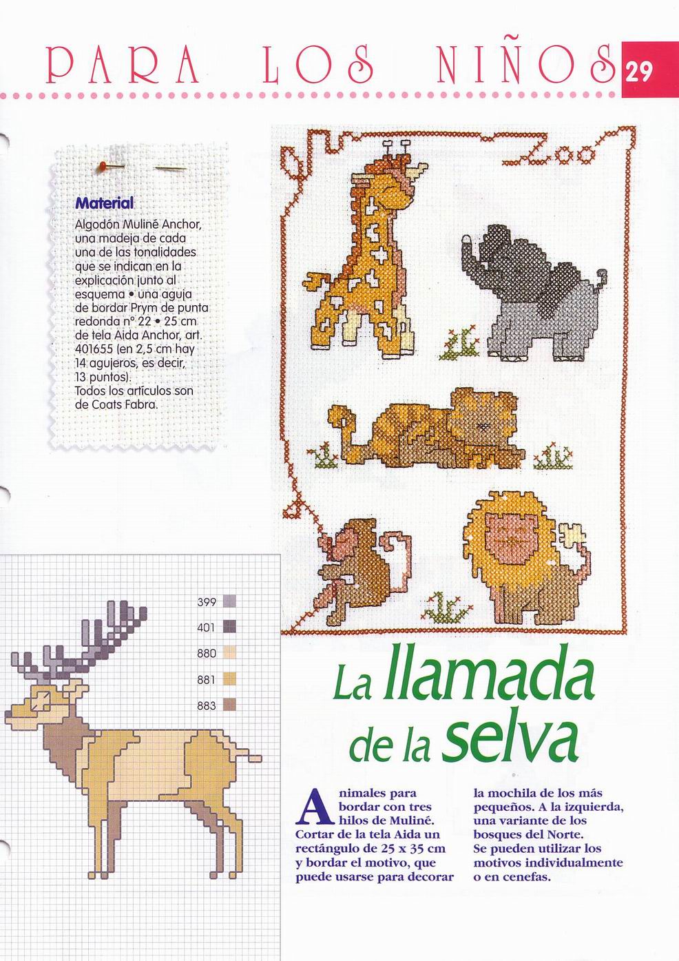Small animals giraffe elephant lion and monkey cross stitch (1)