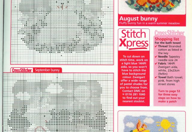 Small cross stitch patterns teddy bears go to the sea (3)