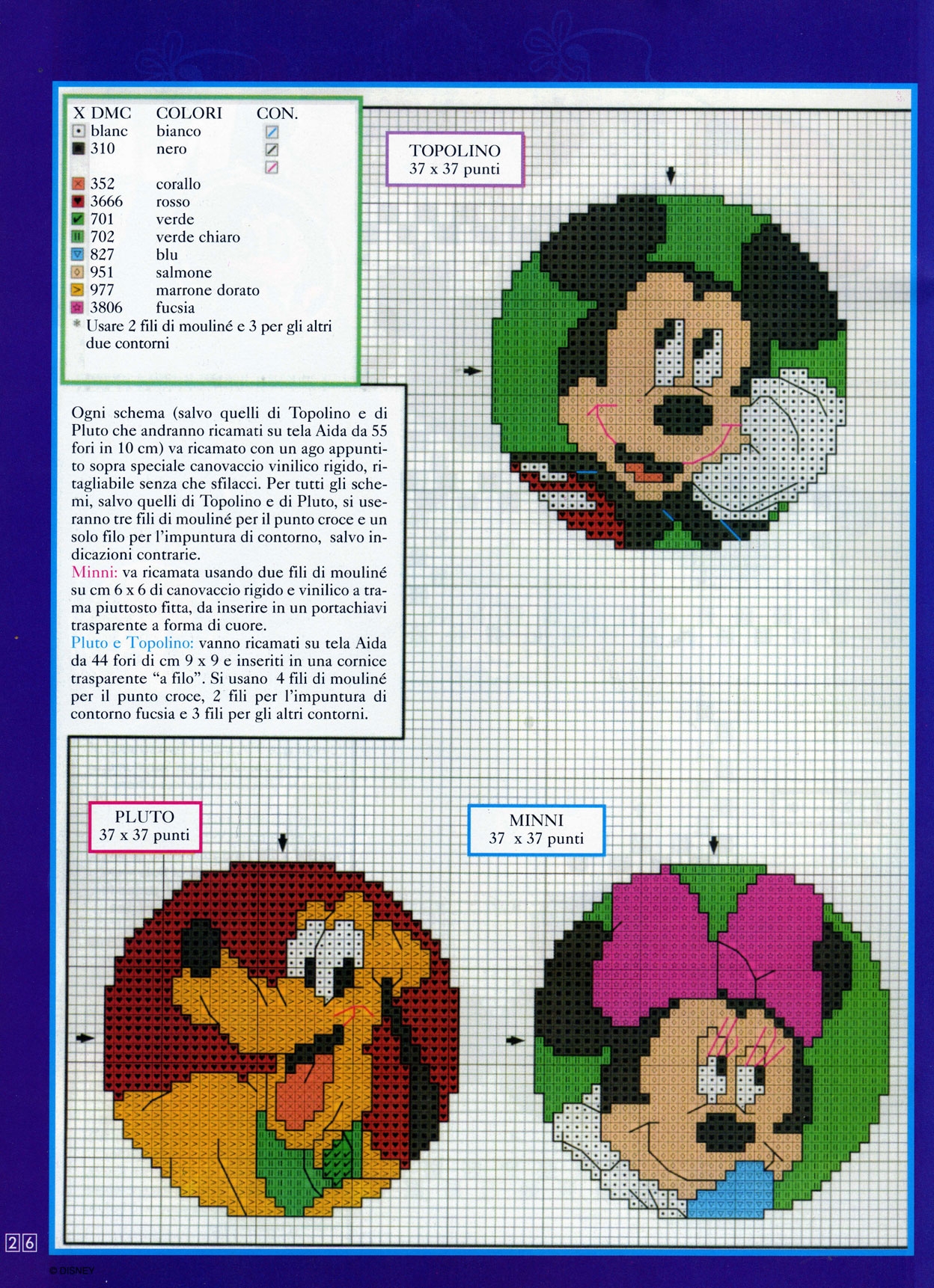 Small cross stitch patterns with Disney characters (2)