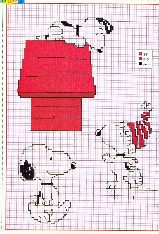 Snoopy Peanuts cross stitch 456