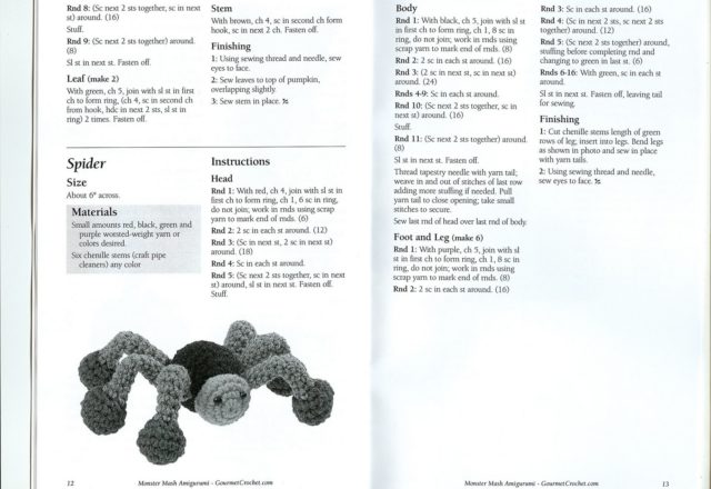 Spider amigurumi pattern
