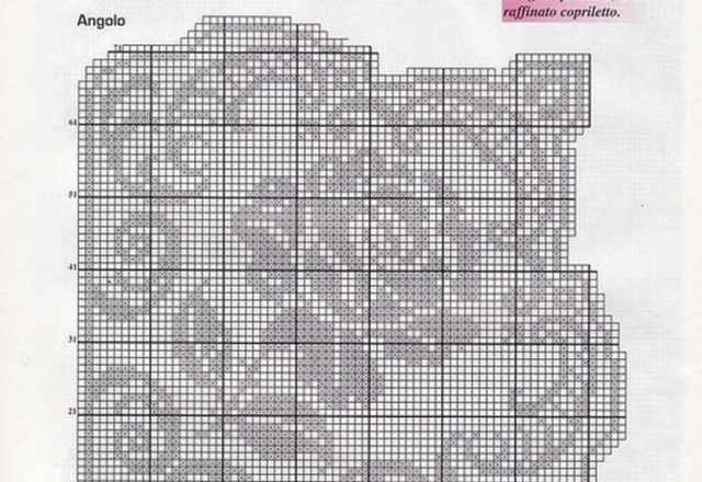 Square table cloth free crochet filet pattern with roses